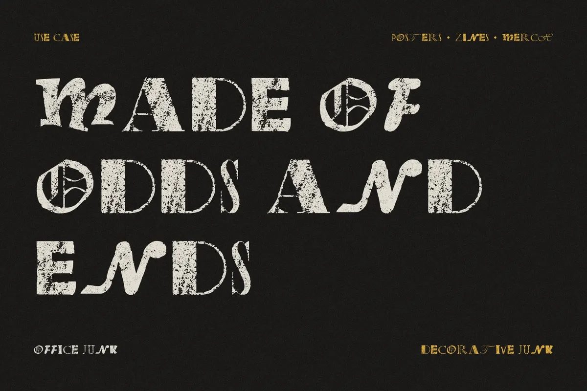 Office Junk - Grunge Poster Font