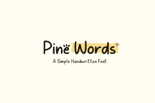 Pine Words - Simple Handwritten Font