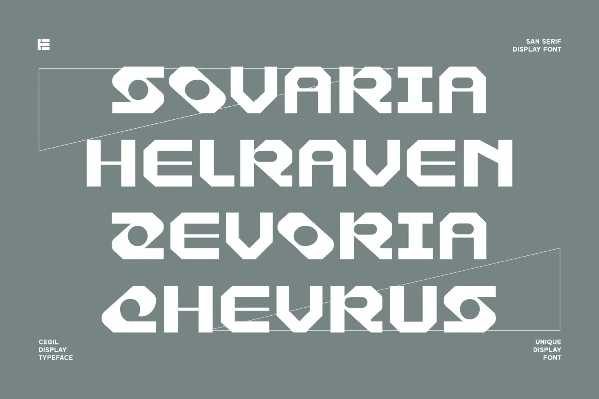 Cegil - Geometric Display Typeface
