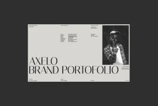 Minimalist Brand Portfolio Canva Template - Axelo