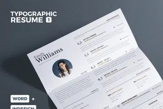 Typographic Resume Template