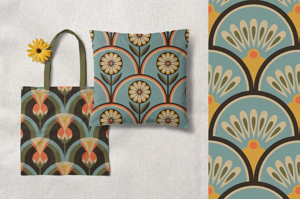 Retro Floral Seamless Patterns