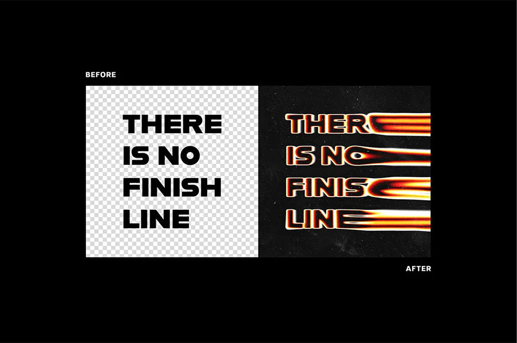 Flowing Melting Text Effect