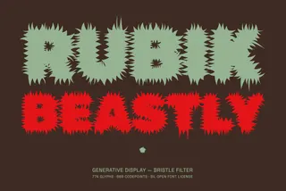 Rubik Beastly - Free Furry Monster Font