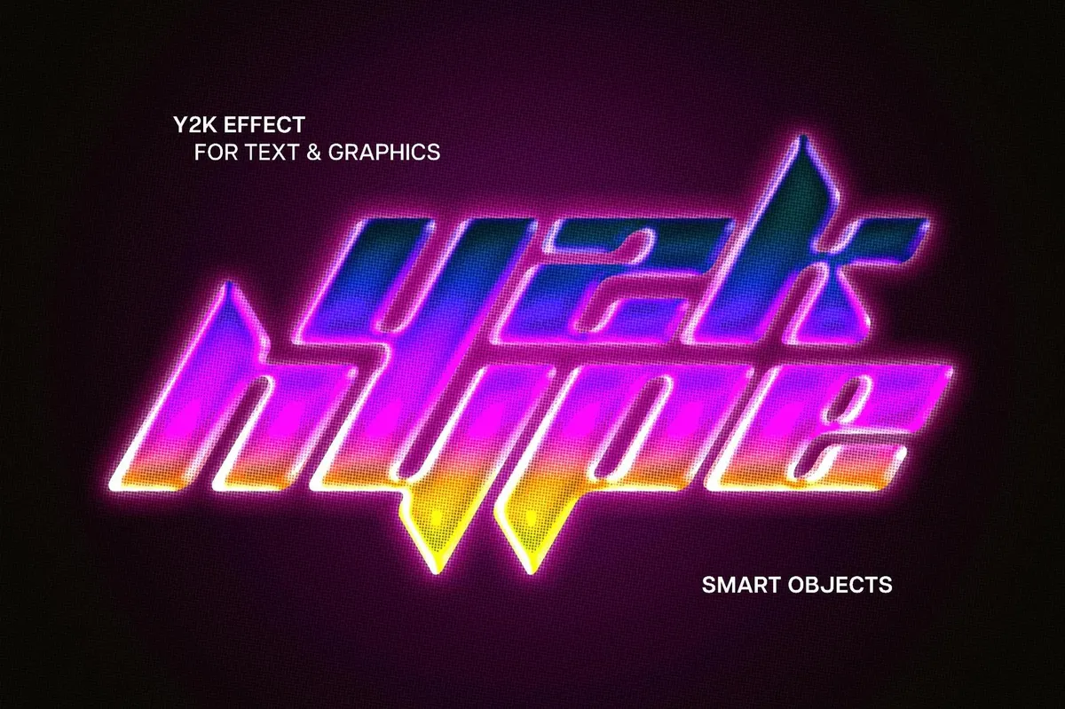 Y2K Text & Graphics Effect