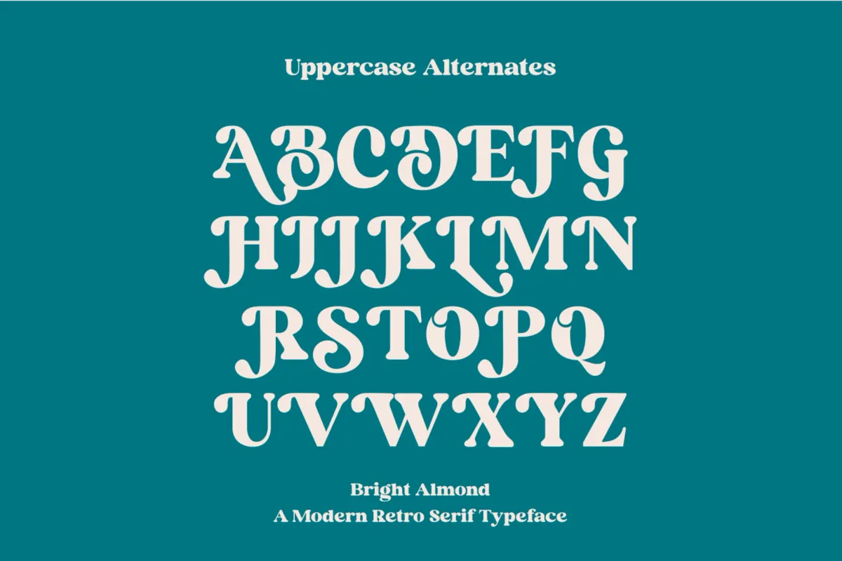 Bright Almond - Modern Retro Serif Font