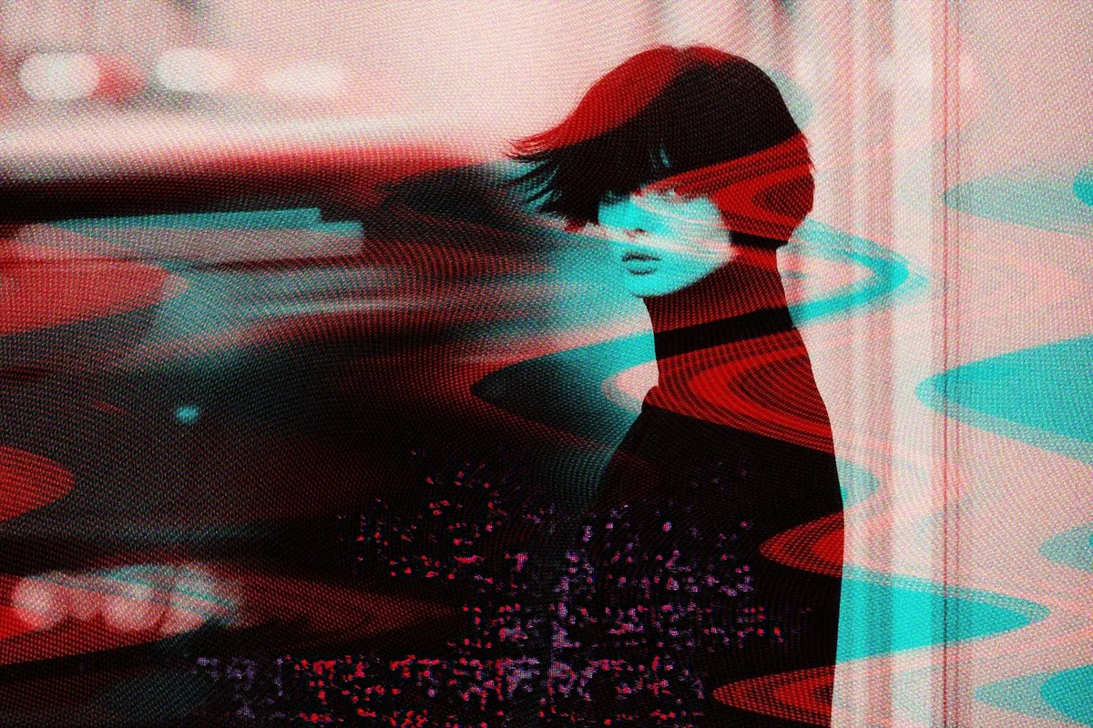 TV Flicker Glitch Photo Effect