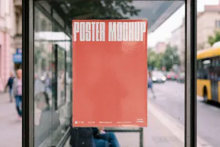 Glass Shelter Poster Mockup