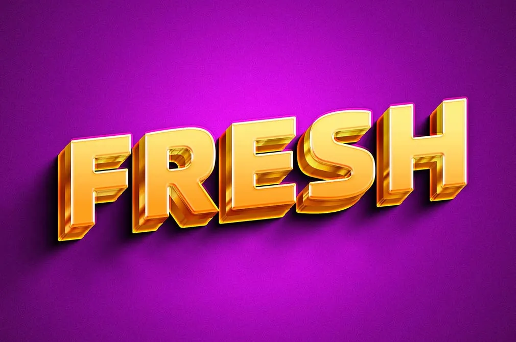 Shiny 3D Text Effect