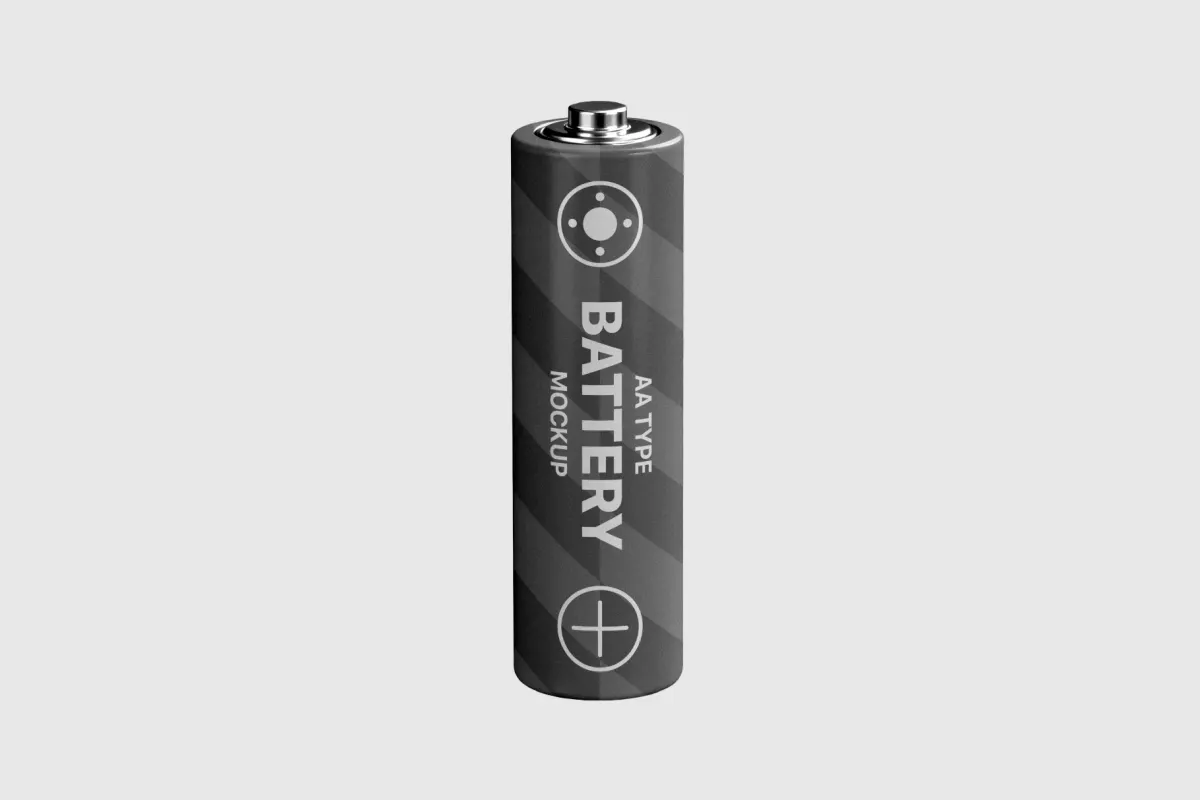 Cylindrical AA Type Battery Mockup