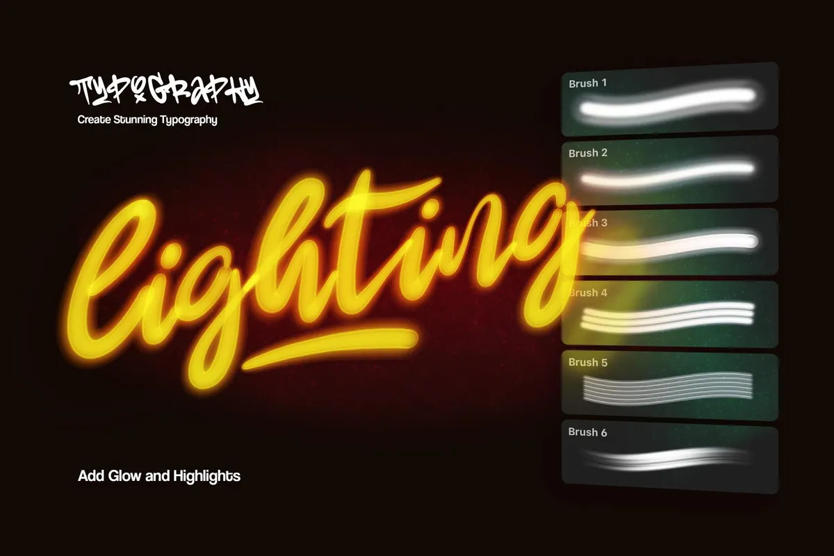 Neon Light Procreate Brushes