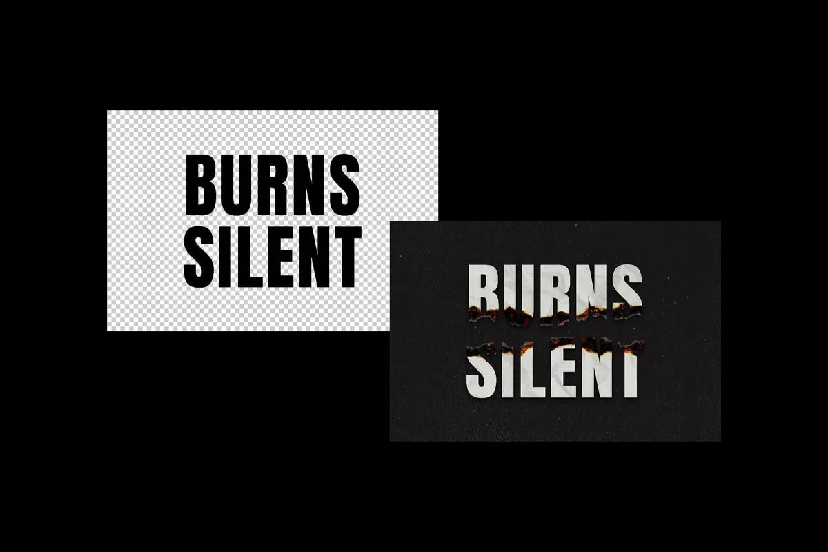 Burnt Paper Text Effect