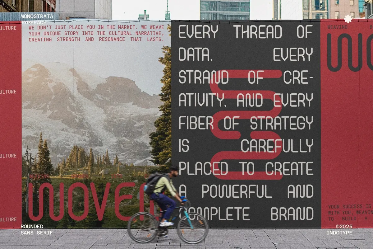 Monostrata - Geometric Rounded Sans Font