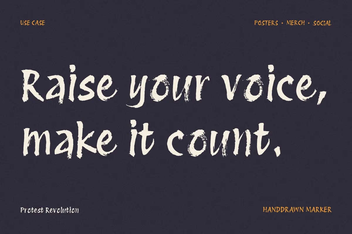 Protest Revolution - Grunge Brush Font