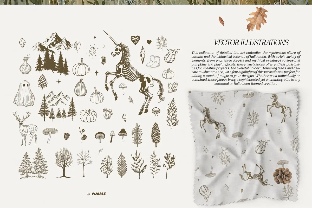 Autumn & Halloween Seasonal Art Collection