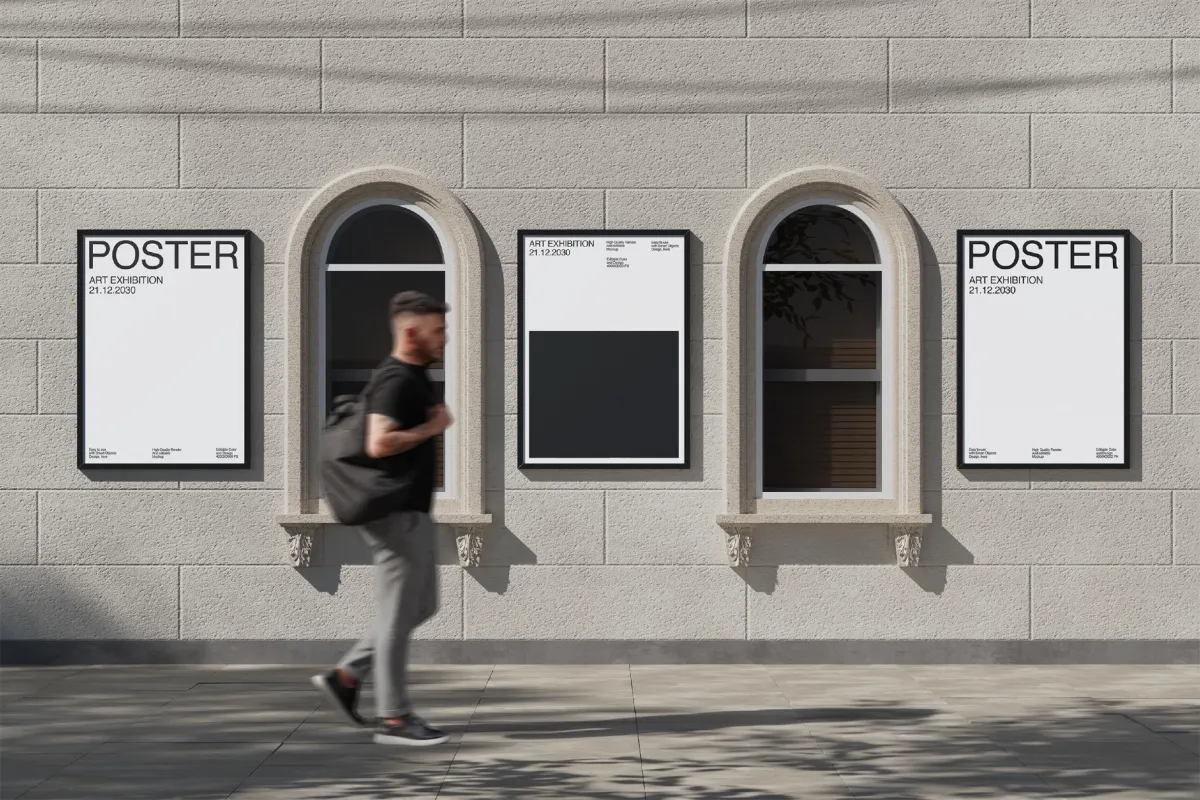 Outdoor Wall Poster Mockup