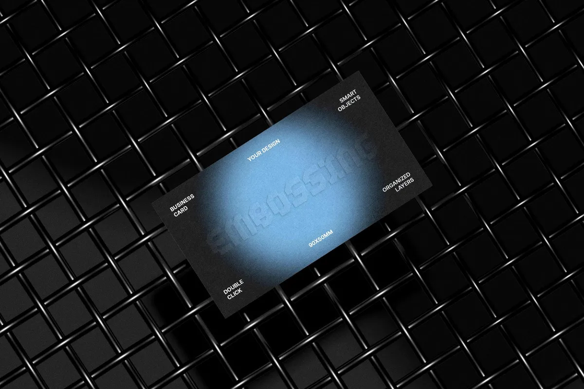 90x50 mm Business Card Mockup