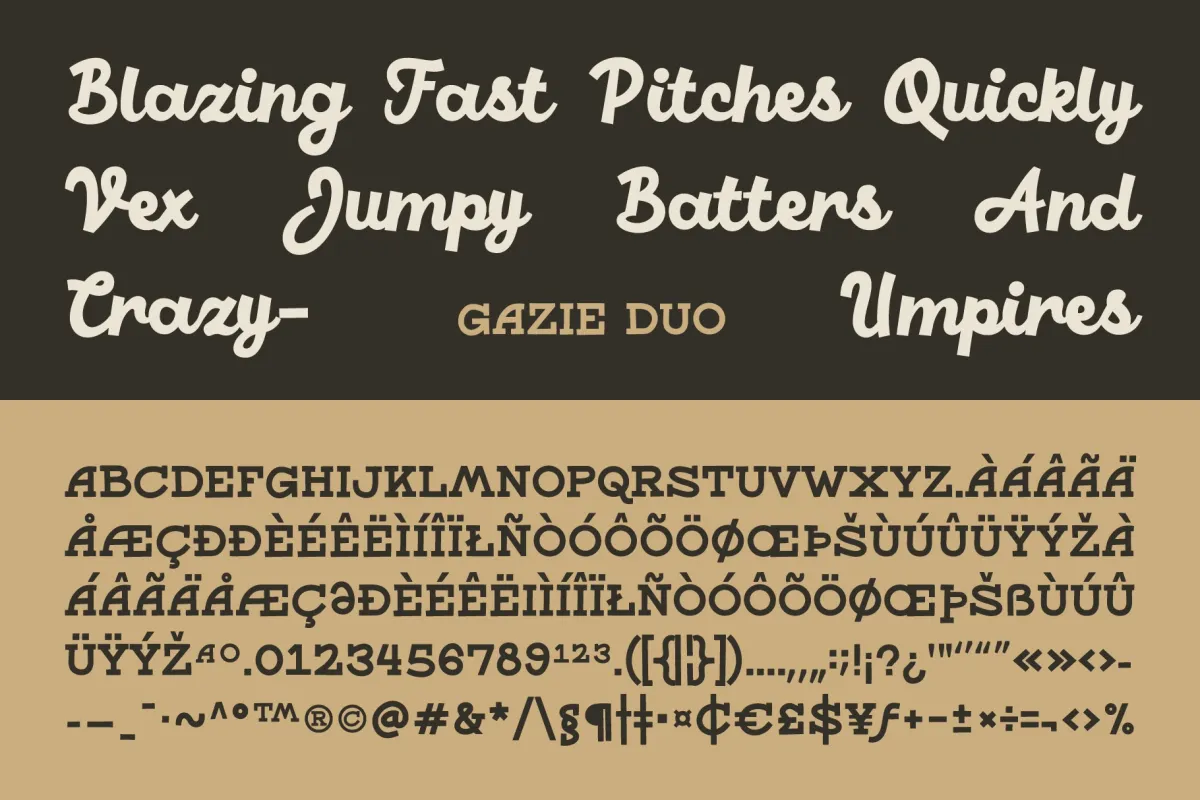 SFC Gazie - Retro Sports Font Duo