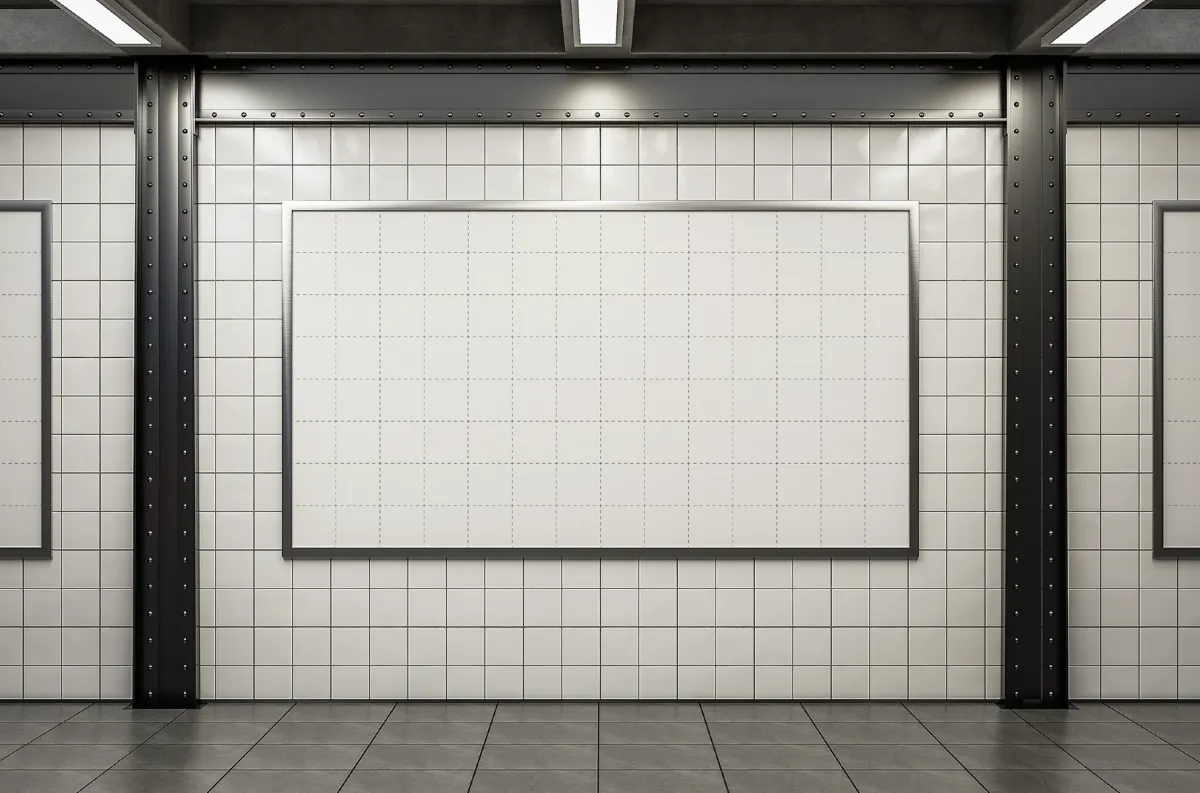 Subway Billboard Mockup