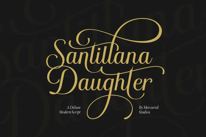 Santillana Daughter Calligraphy Font