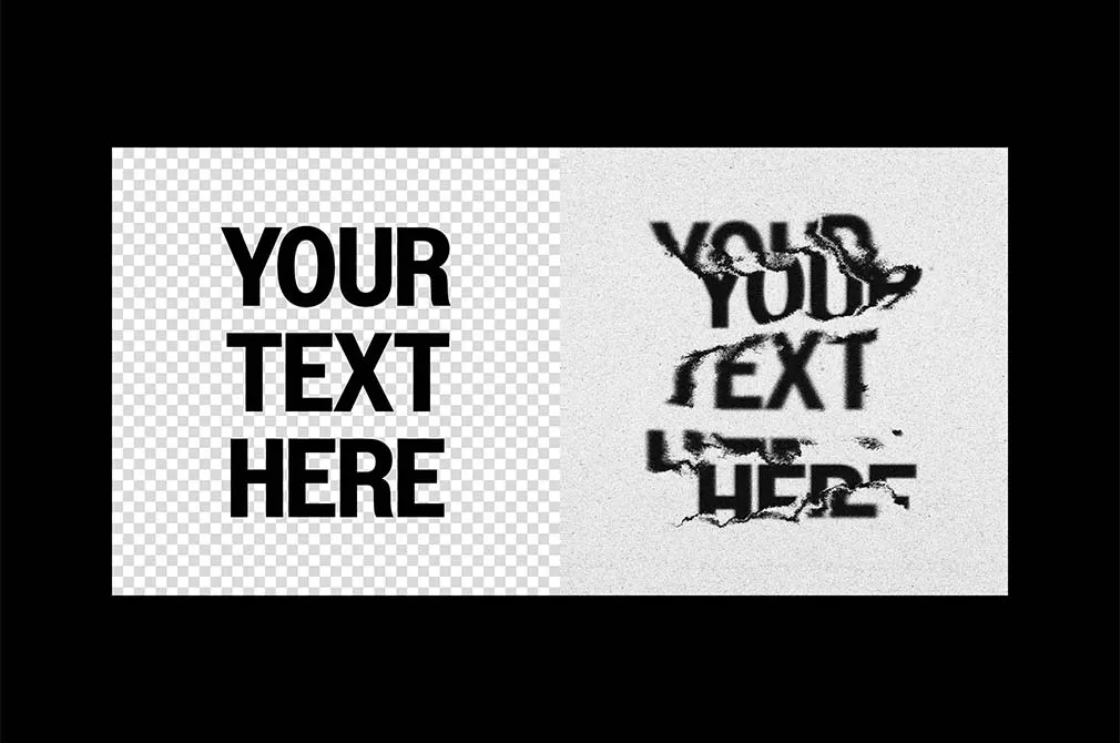 Textured Displace Text Effect