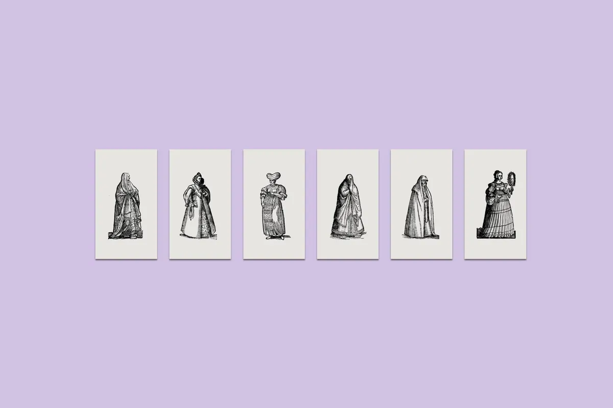 History of Fashion - Vector Illustrations