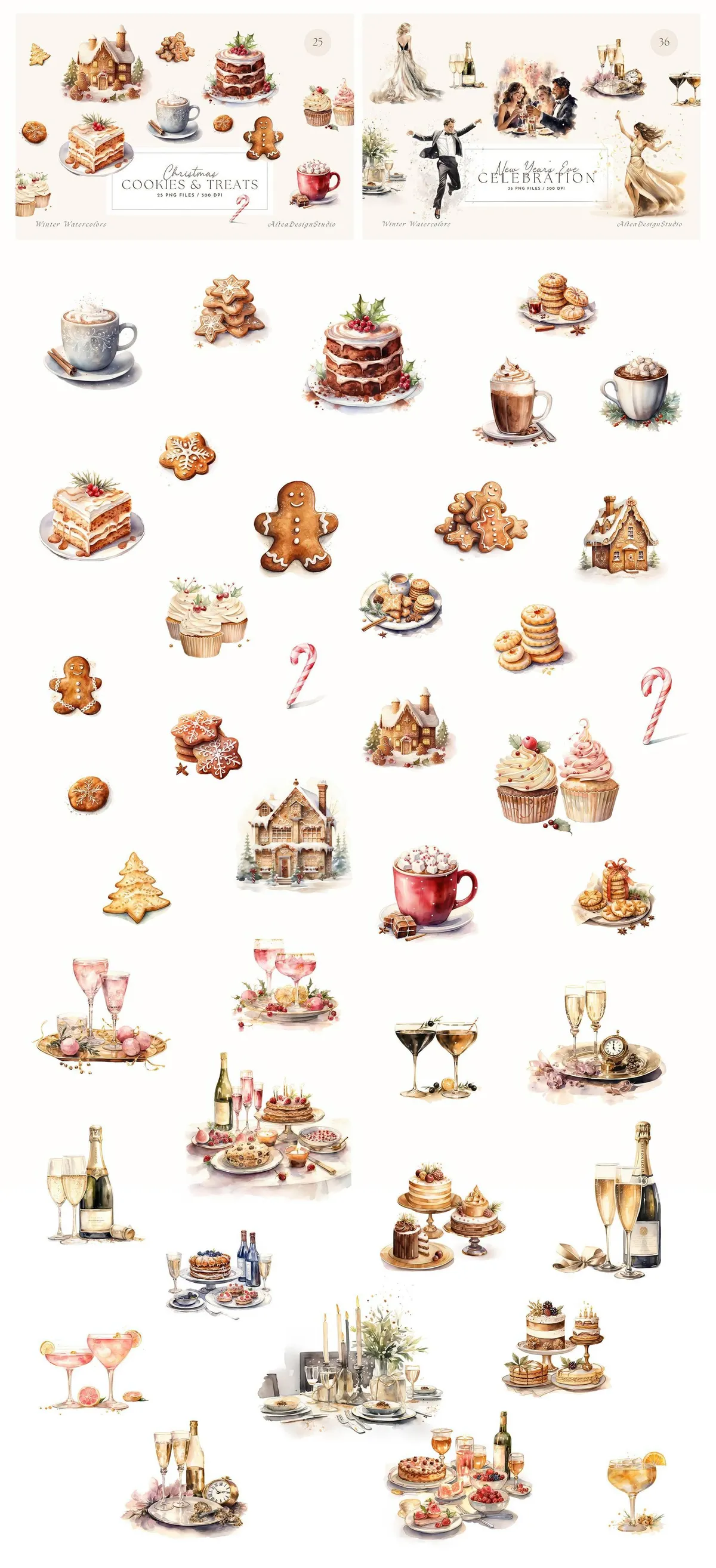 Christmas Watercolor Collection