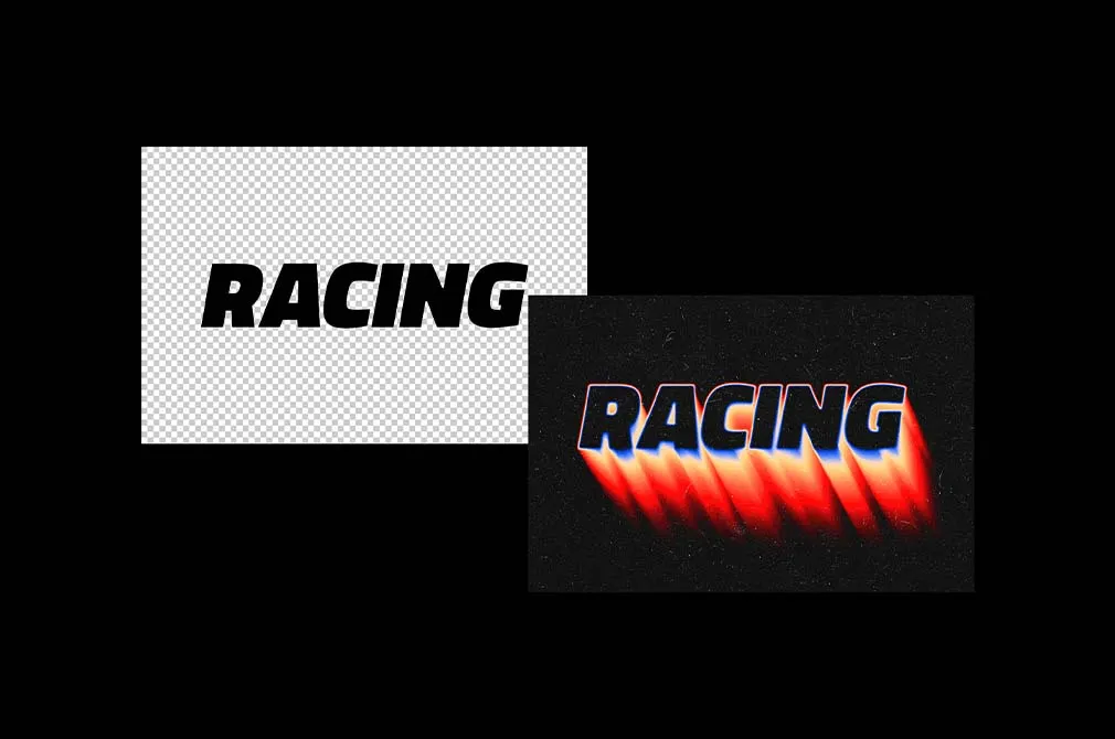 Speeding Melting Text Effect