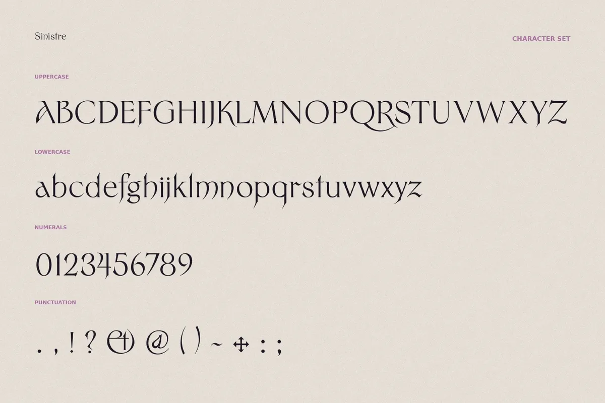 Sinistre - Decadent Horror Font