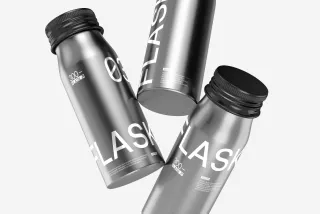 Flask Water Bottle Mockup