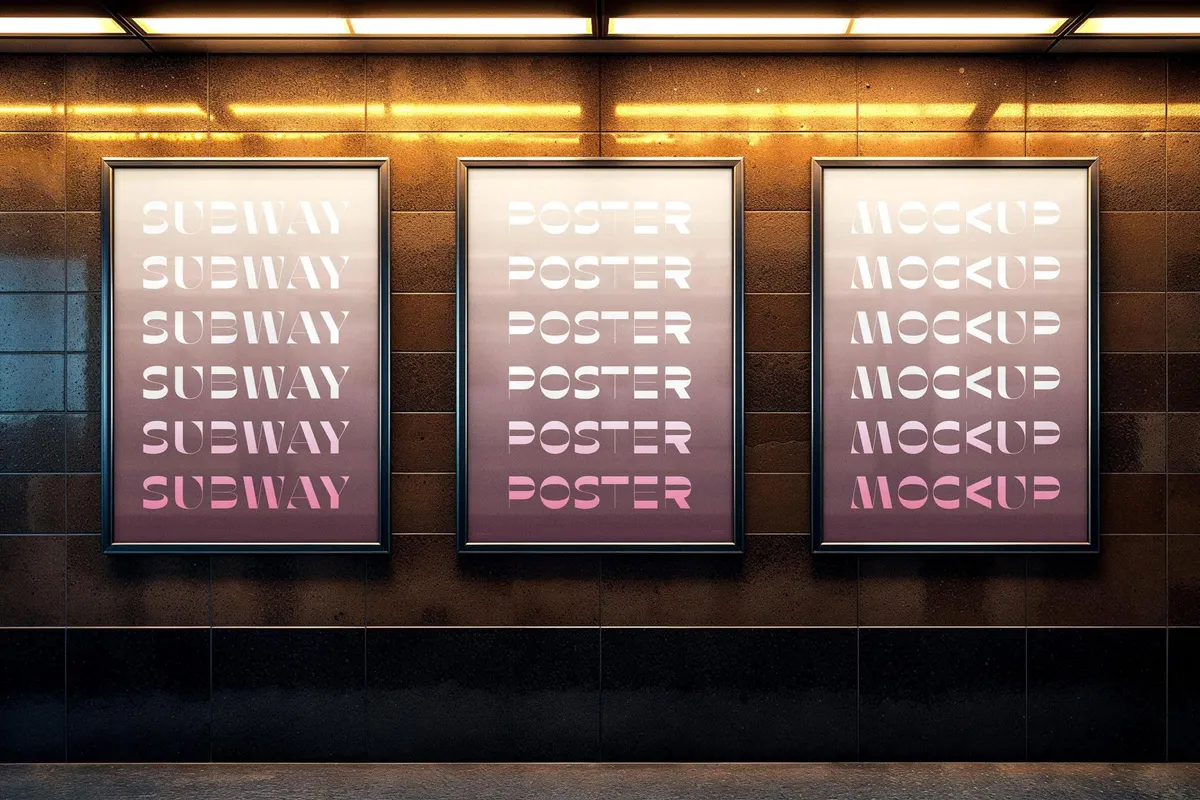 Framed A4 Posters Mockup