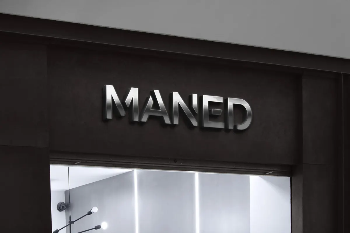 Storefront Sign Logo Mockup