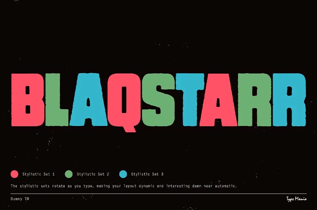 Dummy TM — Bold Distressed Type