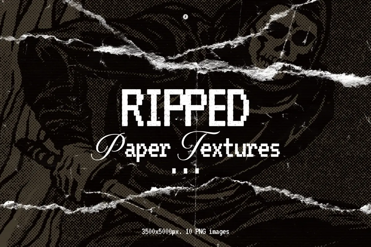 Ripped Paper Texture Overlays