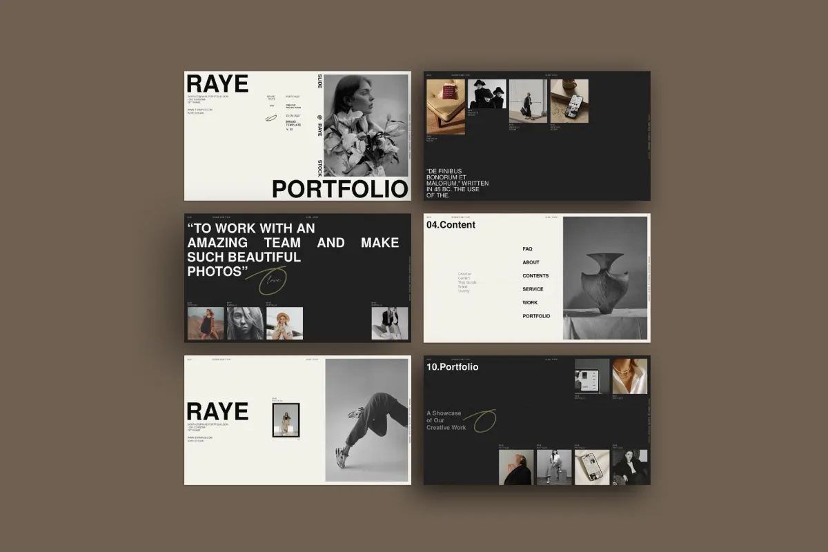 RAYE | Brand Portfolio Template