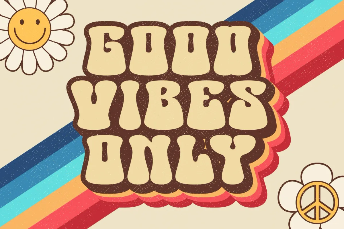 Groovy Beach a Retro Groovy Font