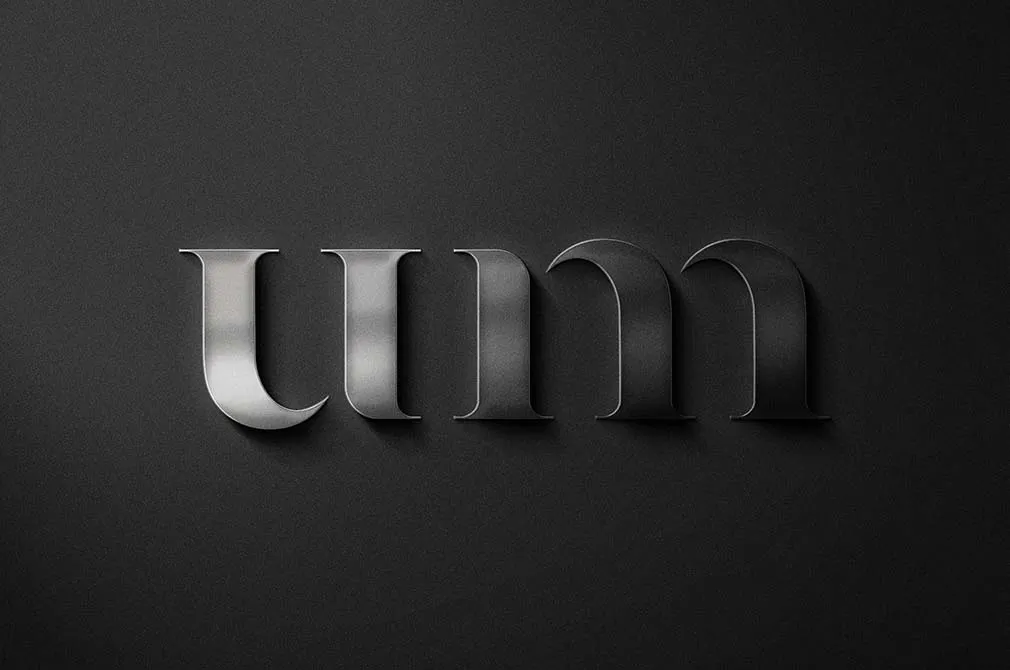 Stylish Steel Logo Mockup