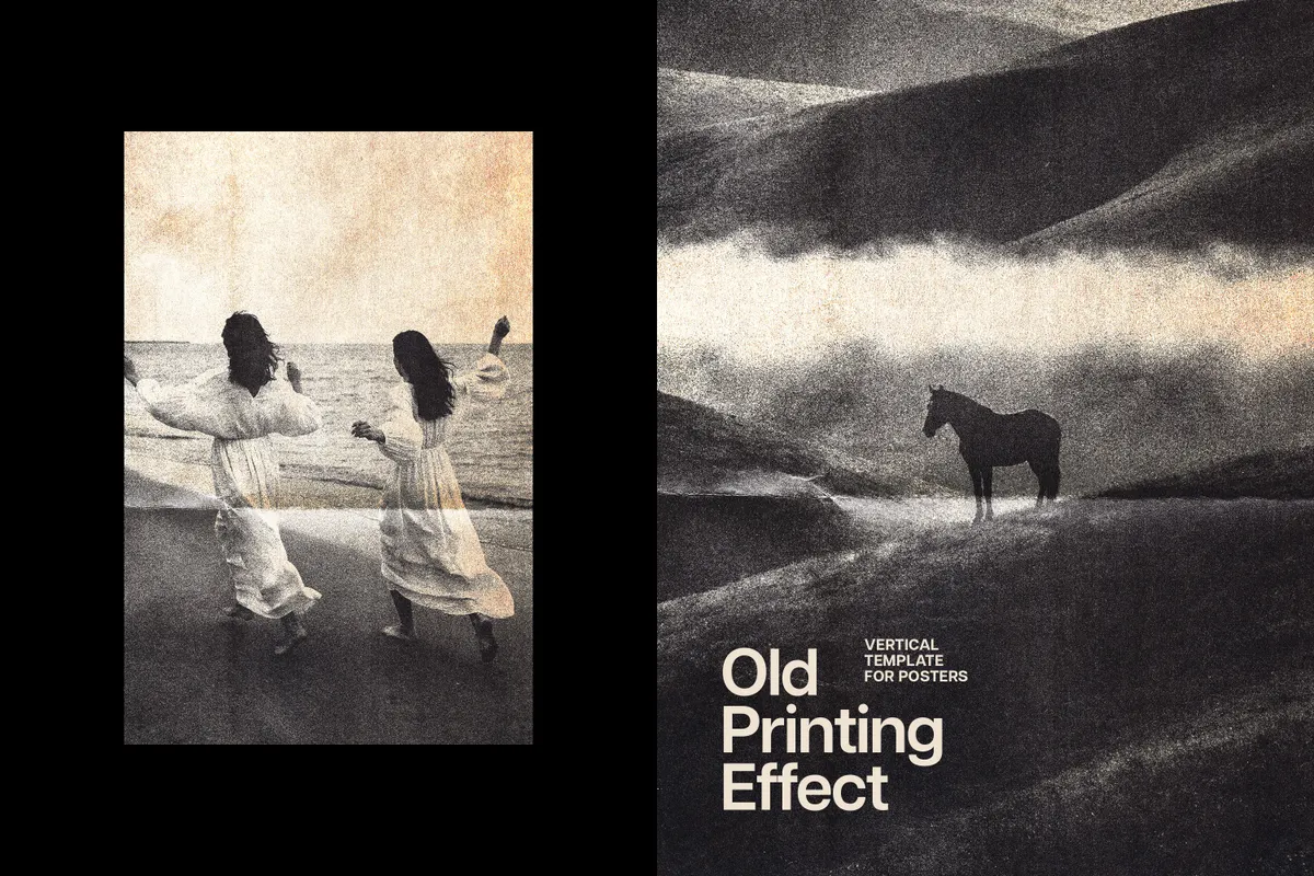 Old Printed Photo Effect for Posters