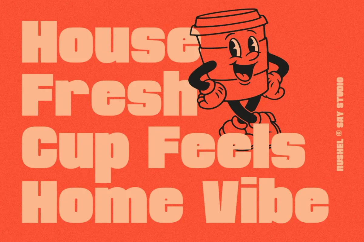 Rushel - Bold Sans Serif Font