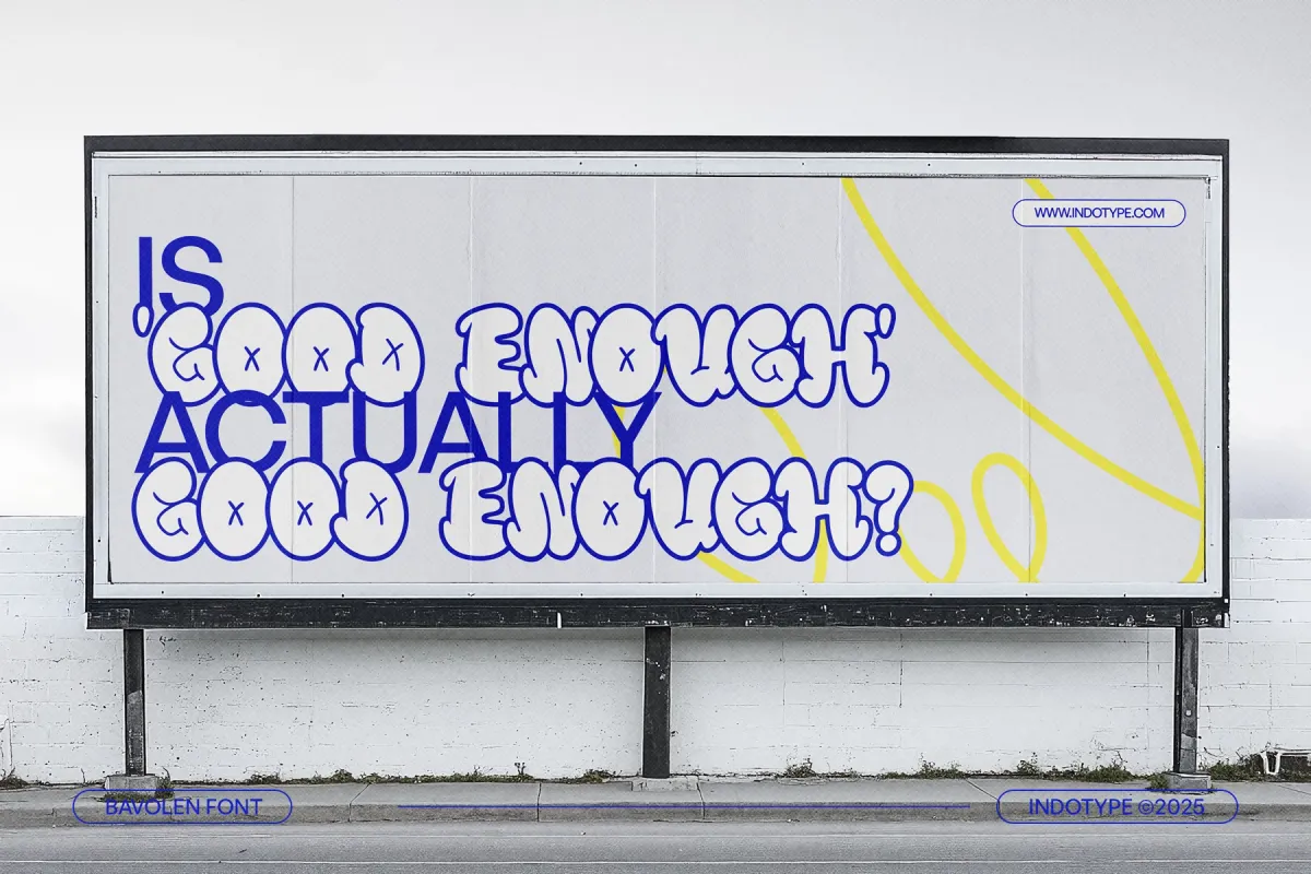 Bavolen - Bubble Graffiti Display Font
