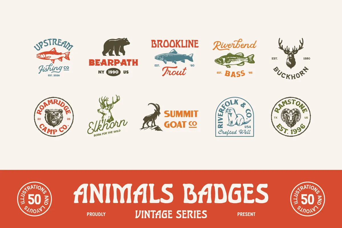 Animal and Outdoor Emblems Collection