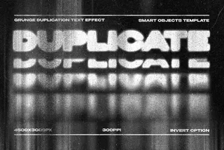 Grunge Duplication Text Effect