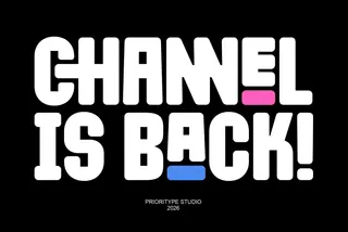 Channel Is Back - Groovy Connected Display Font