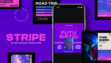 Retro Futuristic Instagram Template