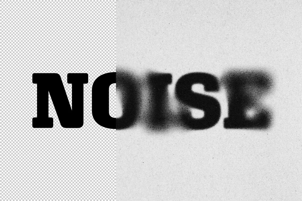 Blurred Noise Text Effect