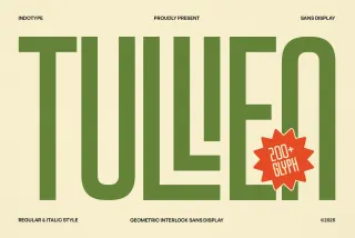 Tullien - Bold Geometric Display Font