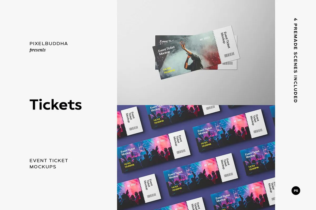 Concert Tickets Mockups
