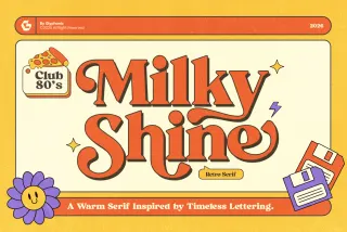 GC Milky Shine – 80’s Club Retro Serif