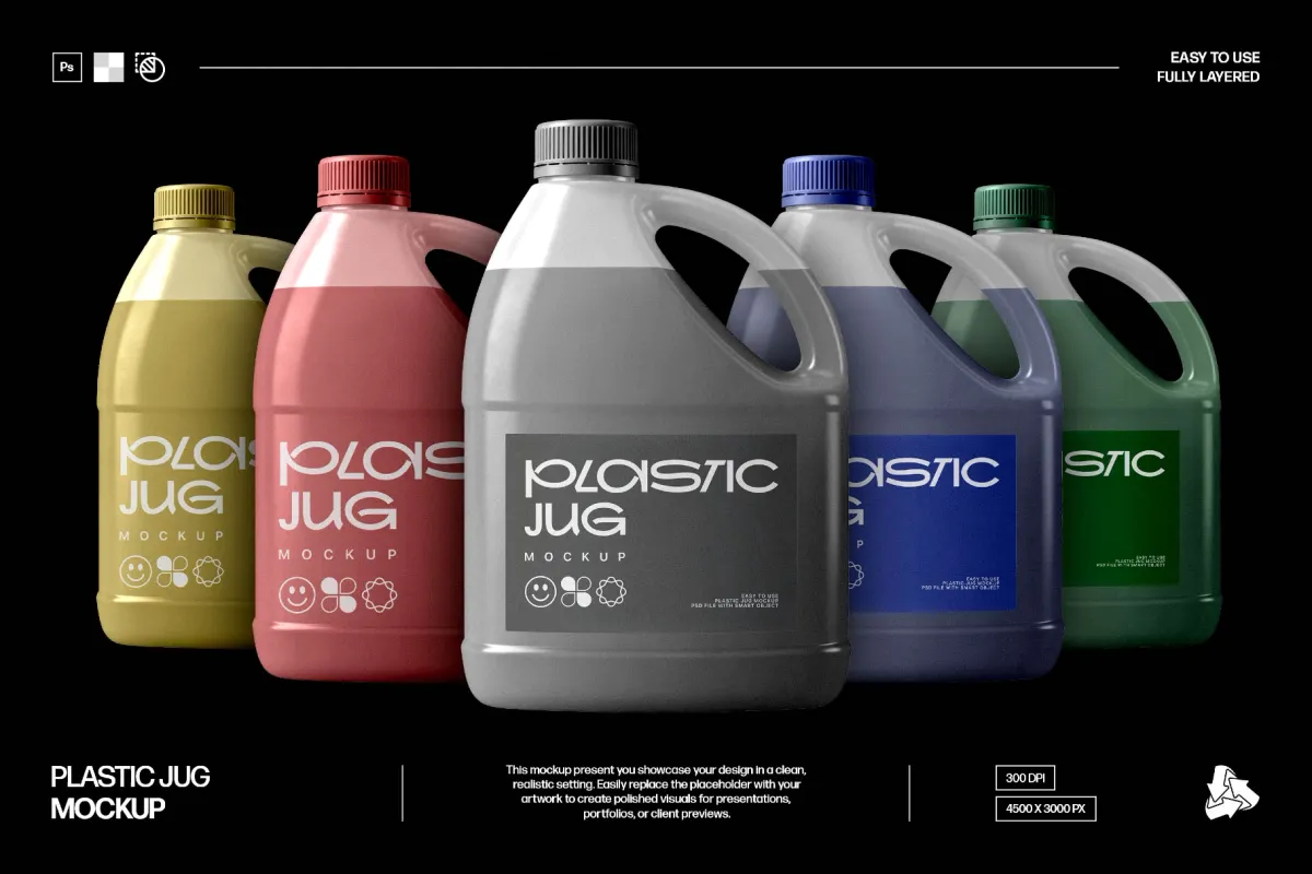 Plastic Jug Mockup