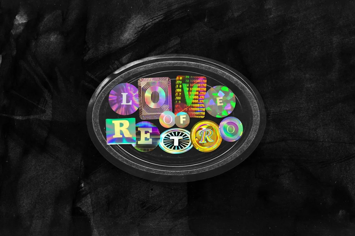 Holographic Sticker PNG Letters Pack